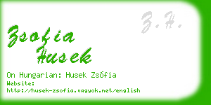zsofia husek business card